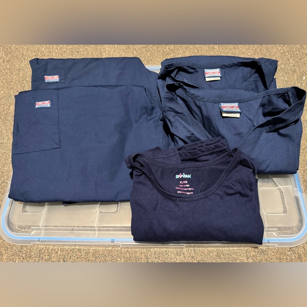 Navy Blue Scrub Set